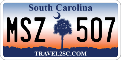 SC license plate MSZ507