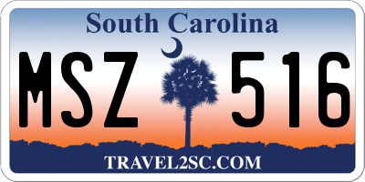 SC license plate MSZ516