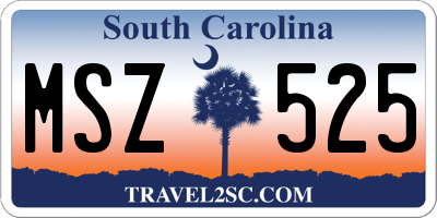 SC license plate MSZ525