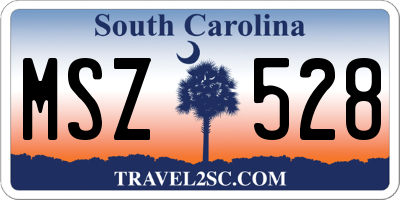 SC license plate MSZ528
