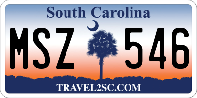 SC license plate MSZ546