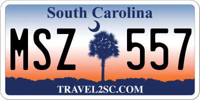 SC license plate MSZ557