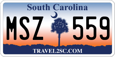 SC license plate MSZ559