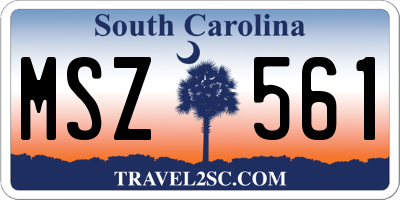 SC license plate MSZ561