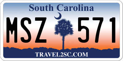SC license plate MSZ571