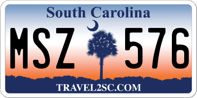 SC license plate MSZ576