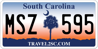 SC license plate MSZ595