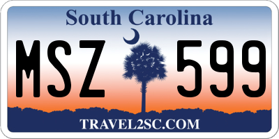 SC license plate MSZ599