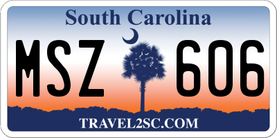 SC license plate MSZ606