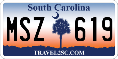 SC license plate MSZ619