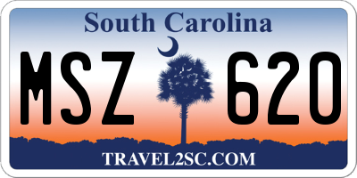 SC license plate MSZ620