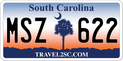 SC license plate MSZ622