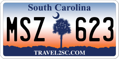 SC license plate MSZ623