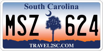 SC license plate MSZ624