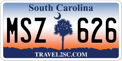 SC license plate MSZ626