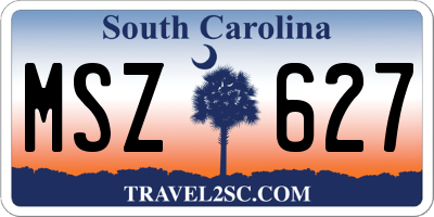 SC license plate MSZ627
