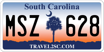 SC license plate MSZ628