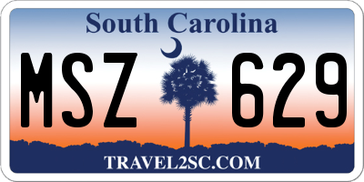 SC license plate MSZ629