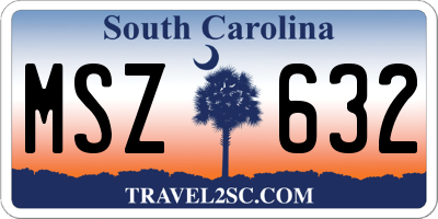 SC license plate MSZ632