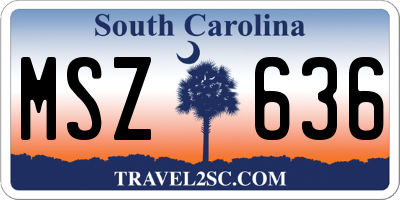 SC license plate MSZ636