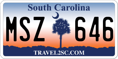 SC license plate MSZ646