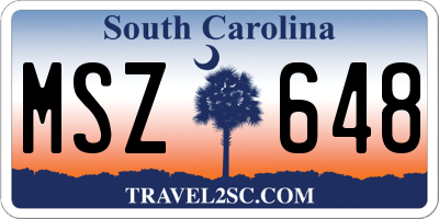 SC license plate MSZ648
