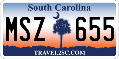 SC license plate MSZ655
