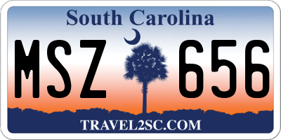 SC license plate MSZ656