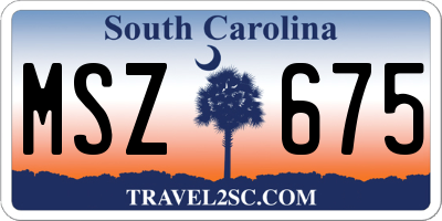SC license plate MSZ675