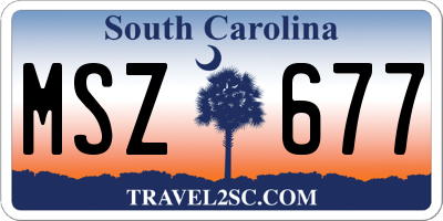 SC license plate MSZ677