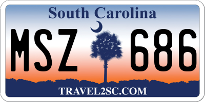 SC license plate MSZ686