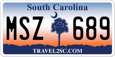 SC license plate MSZ689