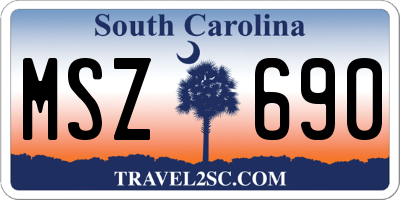 SC license plate MSZ690