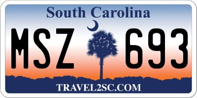 SC license plate MSZ693