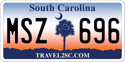 SC license plate MSZ696