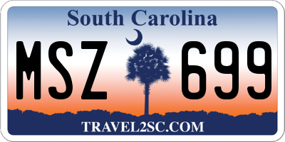 SC license plate MSZ699