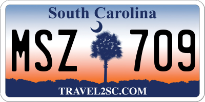 SC license plate MSZ709