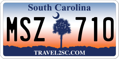 SC license plate MSZ710