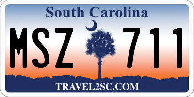 SC license plate MSZ711