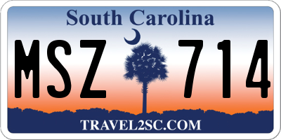 SC license plate MSZ714