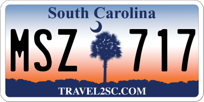 SC license plate MSZ717