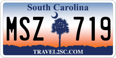 SC license plate MSZ719