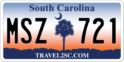 SC license plate MSZ721