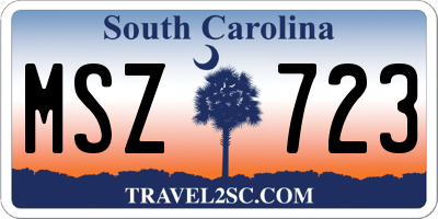 SC license plate MSZ723