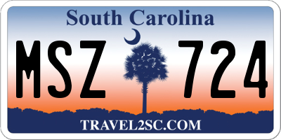 SC license plate MSZ724