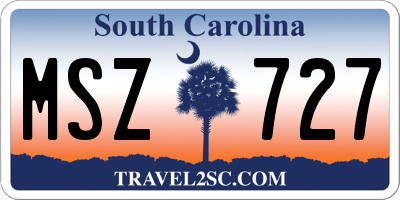 SC license plate MSZ727