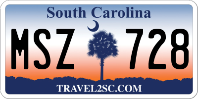 SC license plate MSZ728