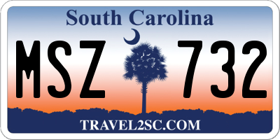 SC license plate MSZ732
