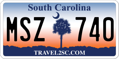 SC license plate MSZ740