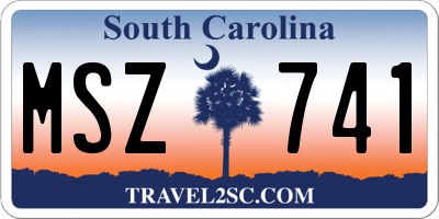 SC license plate MSZ741